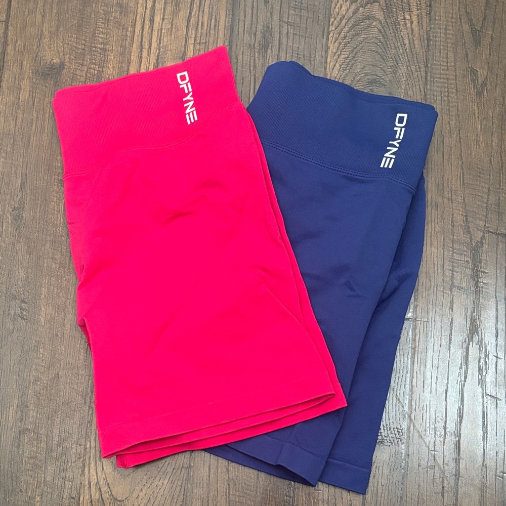2 NWOT Dfyne Dynamic shorts 4.5”